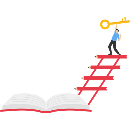 Businessman getting success key  Illustration