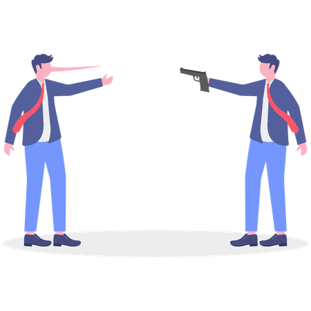 Businessman getting Suspicion  Illustration