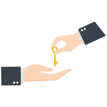 Businessman giving a key of success  Illustration