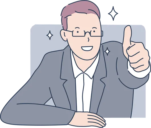 Businessman giving approval  Illustration