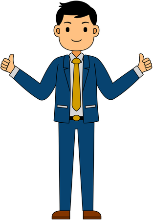 Businessman giving business approval  Illustration