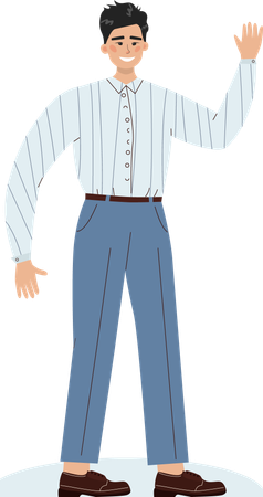 Businessman giving business direction  Illustration