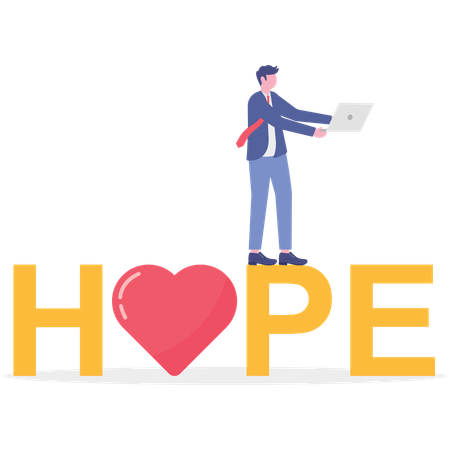 Businessman giving business donation  Illustration