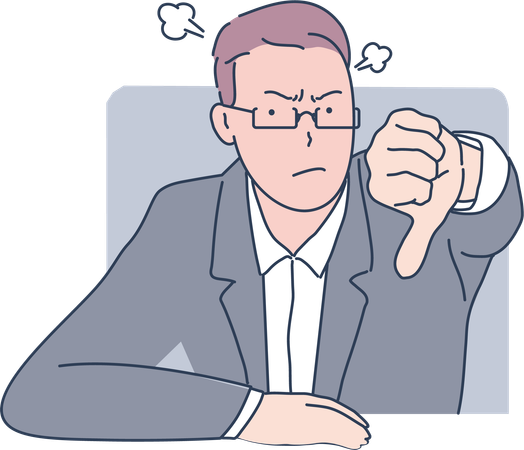 Businessman giving disapproval  Illustration