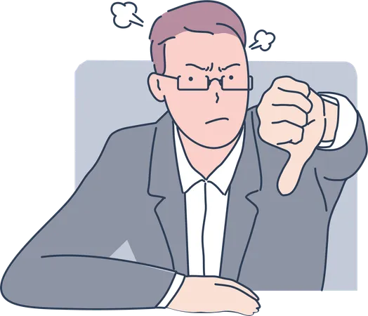 Businessman giving disapproval  Illustration