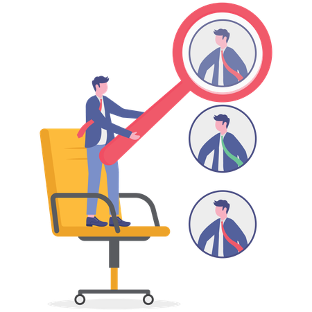 Businessman giving employee appraisal  Illustration