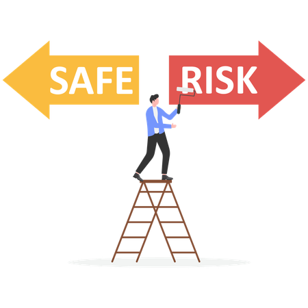 Businessman giving investment direction  Illustration