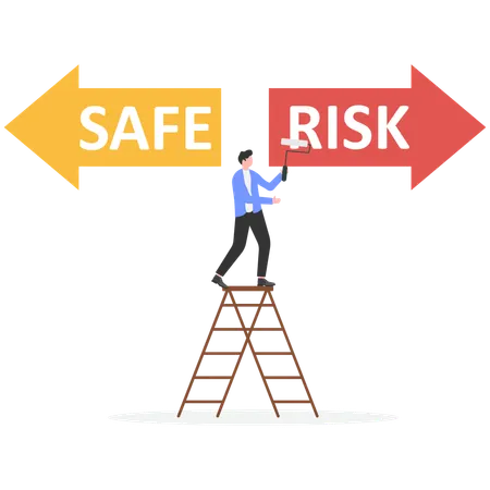 Businessman giving investment direction  Illustration