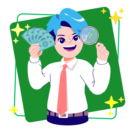 Businessman giving job offer  Illustration