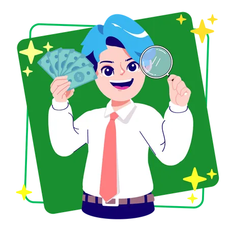 Businessman giving job offer  Illustration