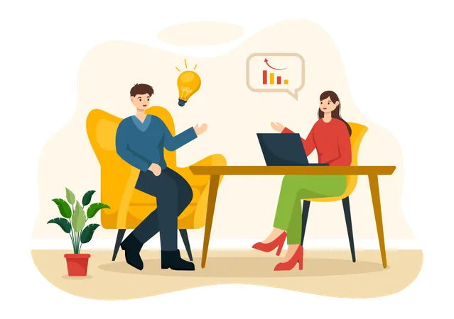 Life Coach Vector Illustration For Consultation Education Motivation Mentoring Perspective And Self Coaching In Business Flat Cartoon Background 일러스트레이션