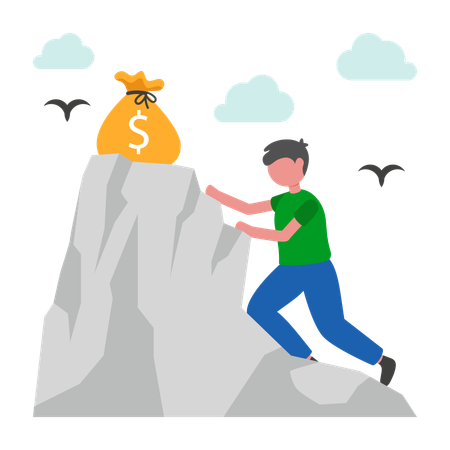 Businessman giving Money Motivation  Illustration