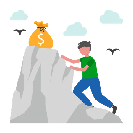 Businessman giving Money Motivation  Illustration