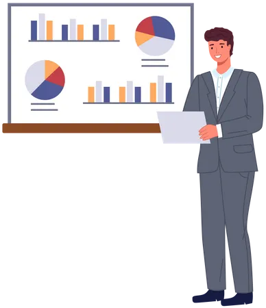 Pensive Employee Or Businessman Holding Document Young Male Character Carrying Papers Portrair Of Adult Modern Man In Casual Clothes Smiling Guy With Sheet Of Paper In Hands Vector Illustration Illustration