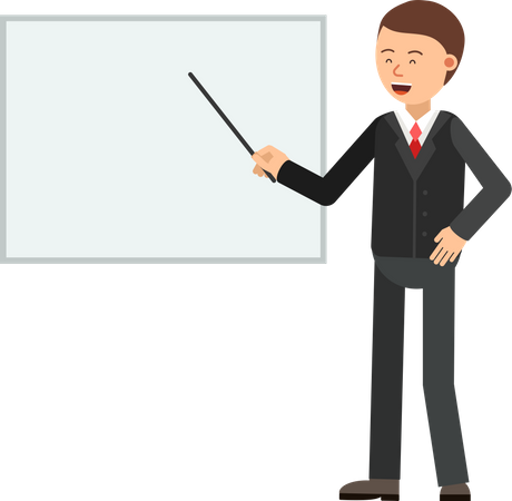 Businessman giving presentation  Illustration