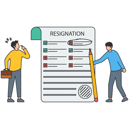 Businessman giving resignation  Illustration