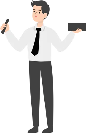 Businessman giving speech  Illustration