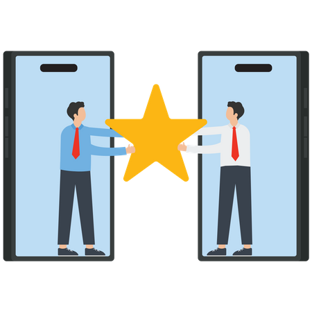 Businessman giving the star  Illustration