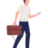 man with suitcase icon