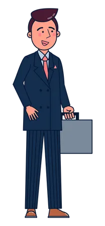 Businessman going office  Illustration