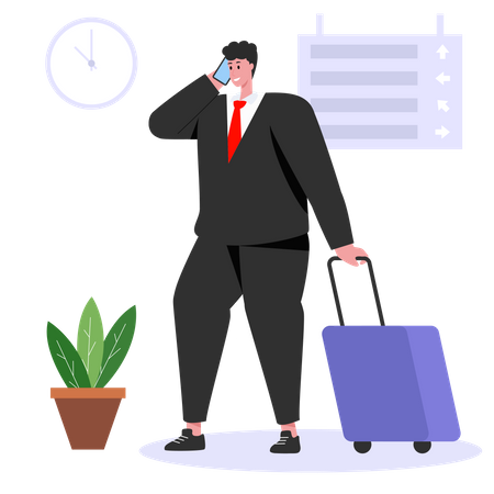 Businessman going on Trip  Illustration