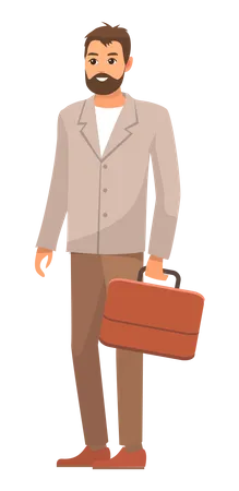 Businessman going to office Illustration