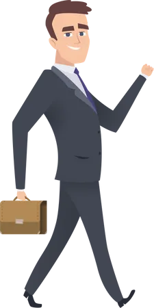 Businessman going to office Illustration