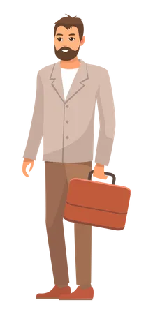 Businessman going to office  Illustration