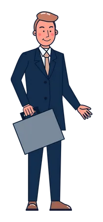 Businessman going to office  Illustration