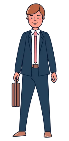 Businessman going to office  Illustration