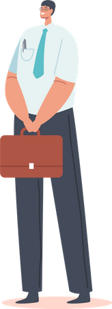 Businessman going to office  Illustration