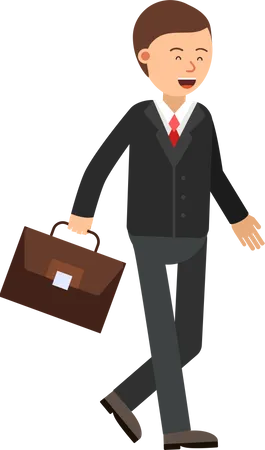 Businessman going to office  Illustration