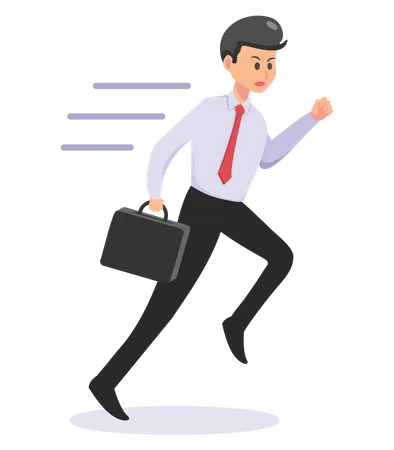 Businessman going to office  Illustration