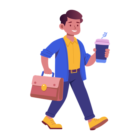 Businessman Going to office  Illustration