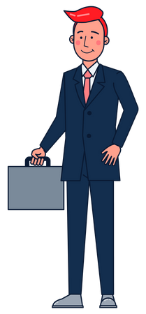 Businessman going to office  Illustration