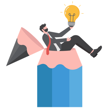 Businessman got creative ideas  Illustration