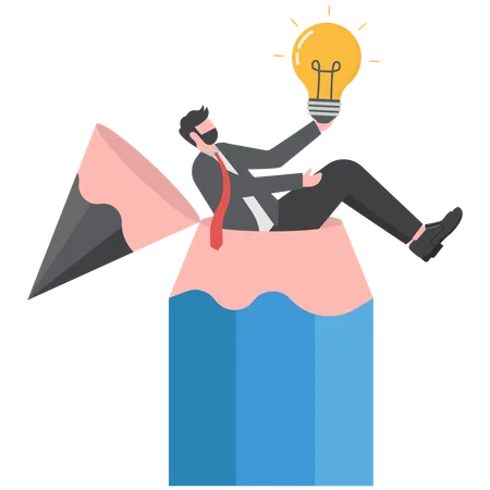 Businessman got creative ideas  Illustration