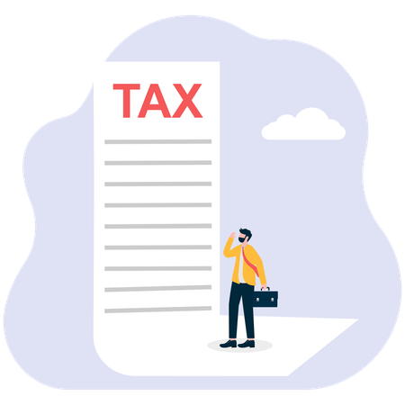 Businessman got tax notice  Illustration