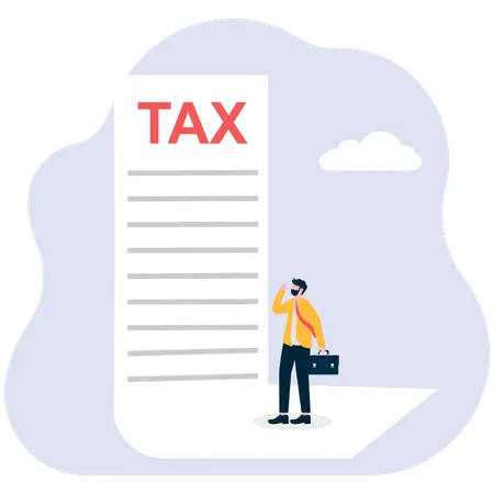 Businessman got tax notice  Illustration