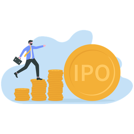 사업가, 사업 확장 중, IPO  일러스트레이션