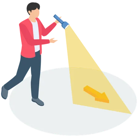 Businessman guiding for career path  Illustration