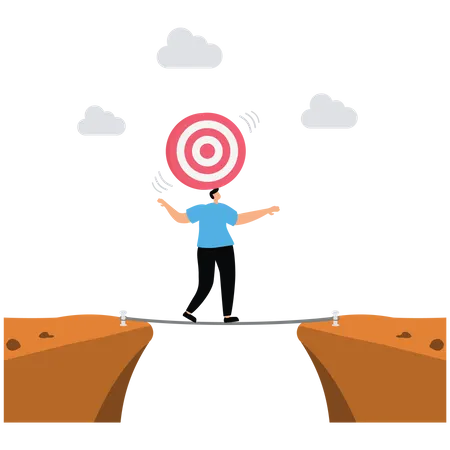 Businessman had ambiguous business goal  Illustration