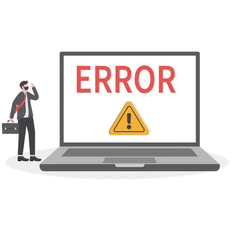 Technical Support Team Correcting ERROR Service Error And Page Not Found Concept Illustration