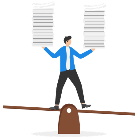 Businessman Handle busy work  Illustration