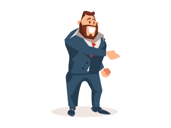 Businessman handshaking  イラスト