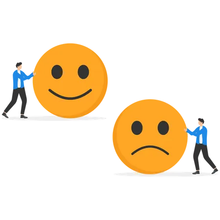 Businessman happy emoticon  Illustration