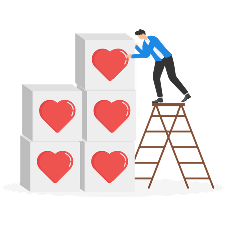 Businessman have ability to feelings and emotions  Illustration
