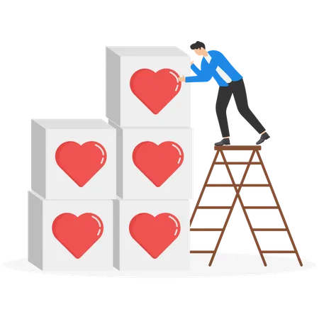 Businessman have ability to feelings and emotions  Illustration