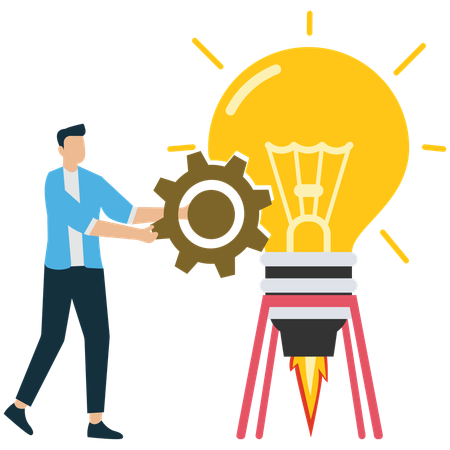 Businessman have Business Idea  Illustration