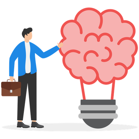 Businessman have creative ideas  Illustration